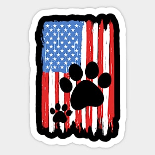 American Flag Pet Graphic Sticker